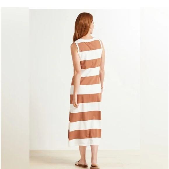 Z Supply Dress Vintage Brown & White Lida Stripe- Medium & Large NWT - Picture 5 of 8